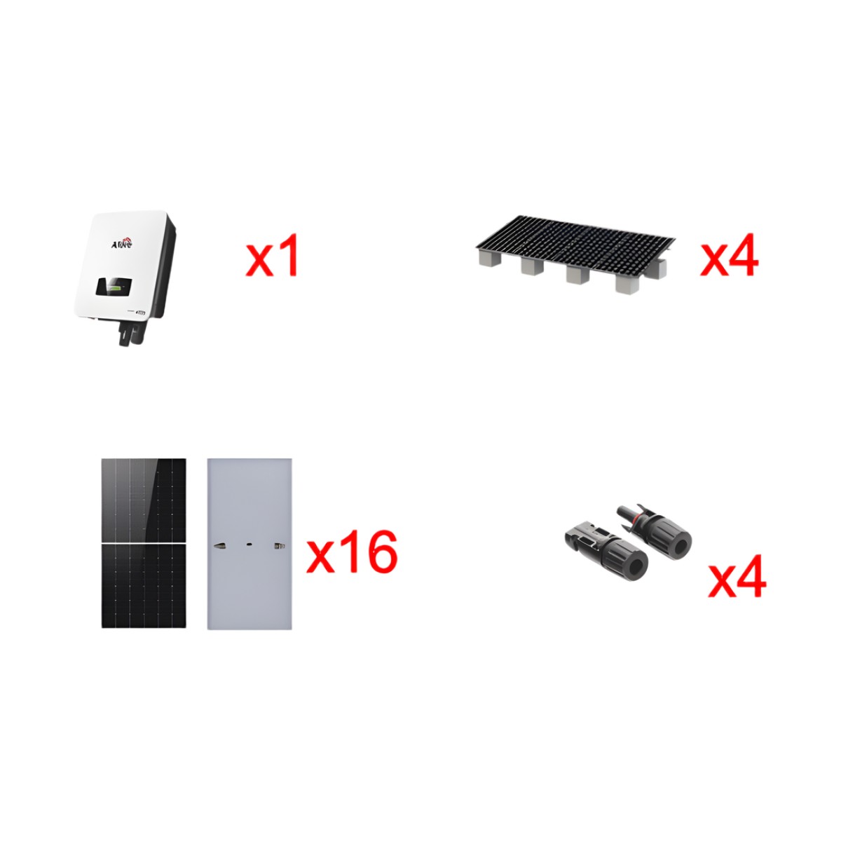 Kit Solar Interconexion  / 10kW  220Vca / Inversor AFORE / Montaje Incluido