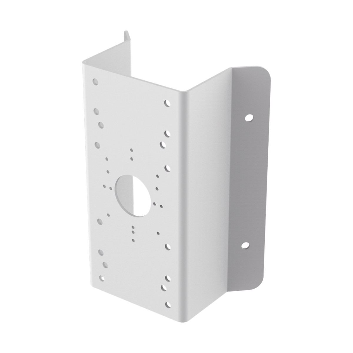 Montaje de Esquina para PTZ TURBOHD o IP / Uso en Exterior / Material de Acero de Carbono / Color Blanco