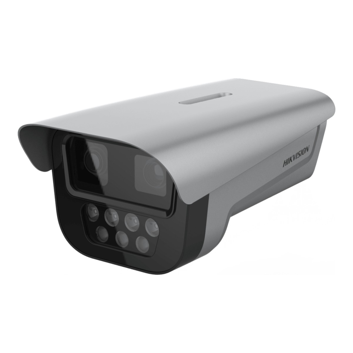 Cámara de Monitoreo Inteligente / Doble Sensor 4 Megapixel (2688×1520) / Doble Lente 8-32 mm y 10-50 mm / IR 50 m (164 ft) / WDR 140 dB / H.265-H.264-MJPEG / Reconocimiento de Placas LPR / Detección de Vehículos y Rostros / IP67