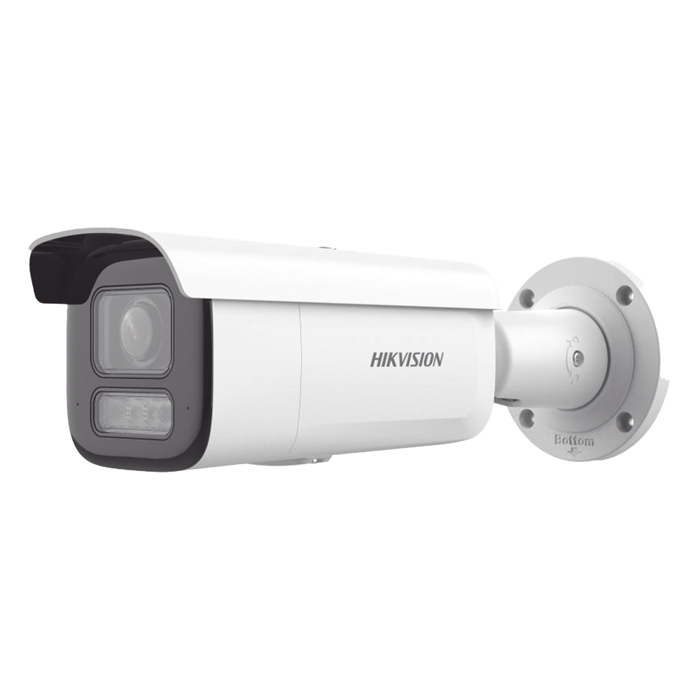 [Dual Light + 2 Micrófonos Integrados] Bala IP 4 Megapixel / Lente Mot. 2.8 a 12 mm / 60 mts Luz Blanca + 60 mts IR / ACUSENSE / Exterior IP67 / IK10 / WDR 120 dB / PoE+ / ONVIF / Alarmas I/O / Micro SD / Metal / ACUSEEK