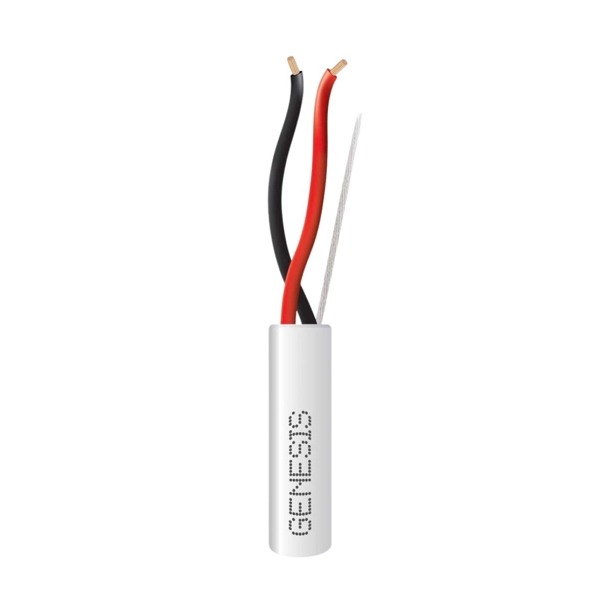 Bobina de 305 m (1000 ft) / Cable para Alarma 2x18 AWG / Riser / Blanco