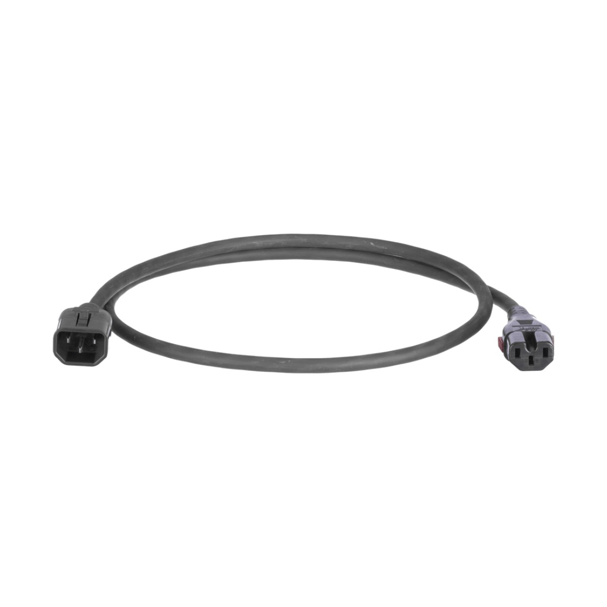 Cable de Alimentación Eléctrica Con Bloqueo Doble de Seguridad, de IEC C14 a IEC C13, 4 ft. de Largo, Color Negro, Paquete de 10 Piezas