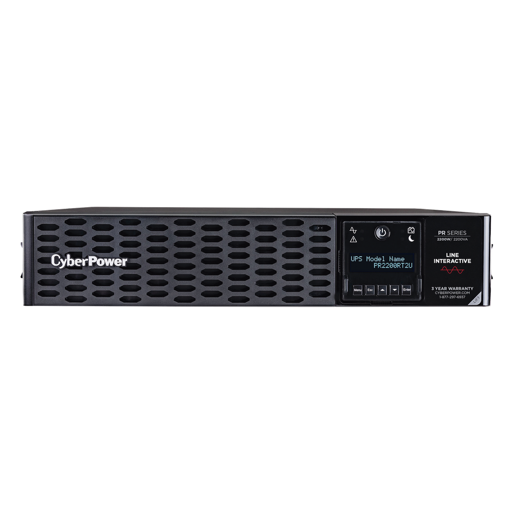 UPS de 2200 VA/2200 W, Topología Línea Interactiva, Entrada 120 Vca NEMA L5-30P, Onda Senoidal Pura, Torre o Rack 2 UR, Con 8 Tomas NEMA 5-20R
