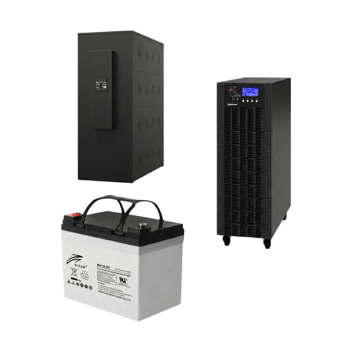 UPS Trifásico de 30 kVA/27 kW, Topología Online Doble Conversión, Voltaje de 208/220 Vca de L-L, Respaldo de 5 Minutos al 100% de Carga, Incluye Módulo y Banco de Baterías