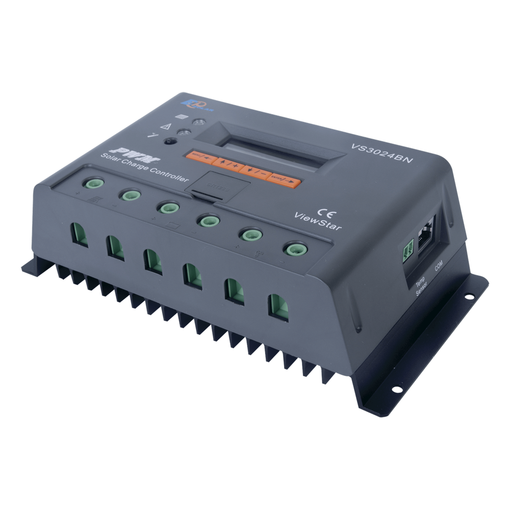 Controlador Solar de Carga y Descarga PWM 12/24V 30A con Display, Parámetros Configurables