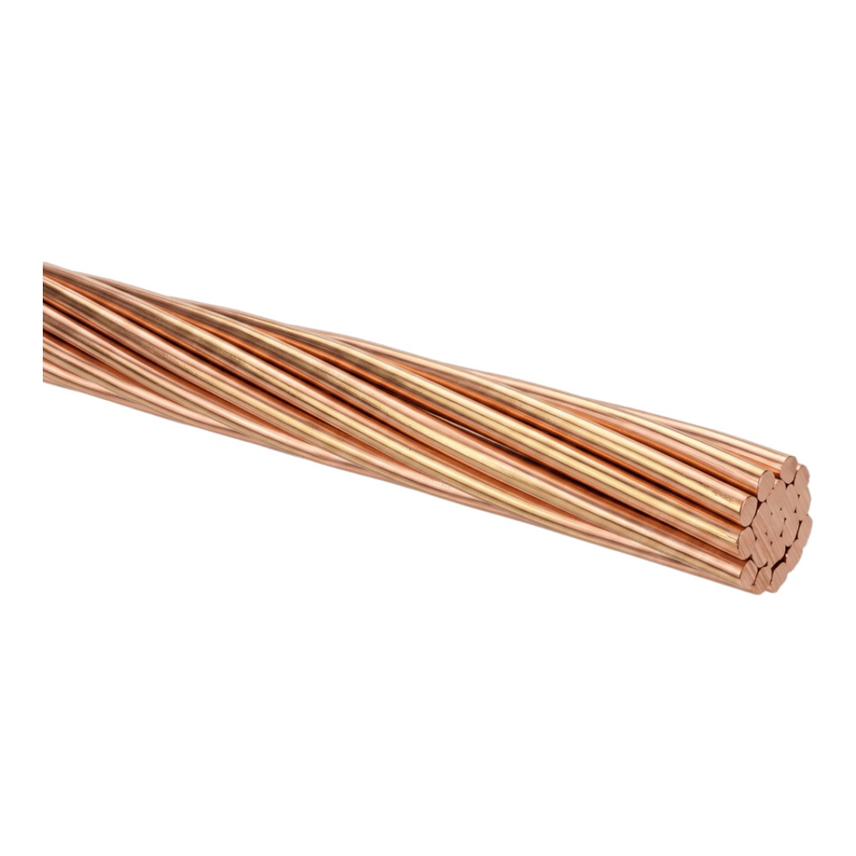 Cable de Cobre Desnudo | Calibre 2 AWG | Construcción Concéntrica | Alta Conductividad Eléctrica | Uso en Líneas Aéreas y Puestas a Tierra