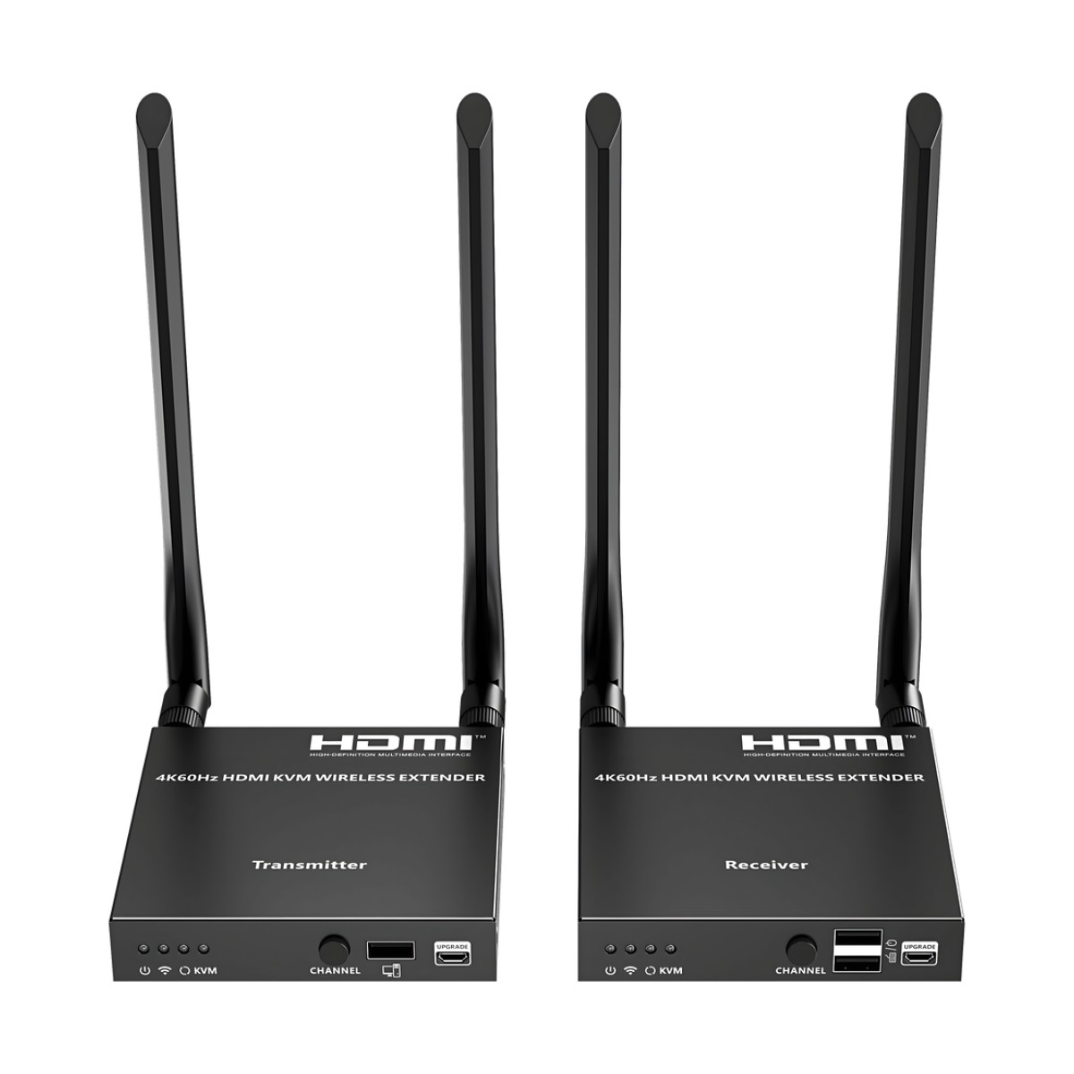 Extensor Inalámbrico HDMI| Con KVM | 4K@60Hz 4096x2160 | Tecnología ipcolor | Banda 5G 5.18-5.24 GHz | Distancia 50 m | Conexión de Hasta 1 a 4