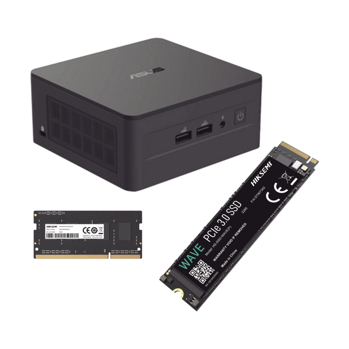 Kit / Mini PC NUC Barebone / Core i5 -1340P (13 Gen) / WiFi 6 y 2.5 GbE / Bluetooth / 16 GB RAM / 512 GB SSD / Sin S.O. / 4 Monitores / Incluye Fuente