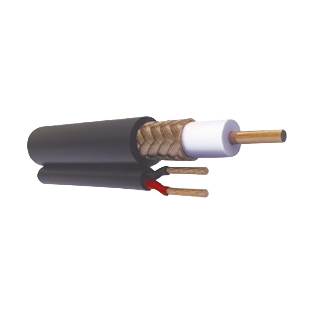 ( Venta x Metro ) Cable Coaxial RG59 Siamés, Malla de Cobre y Aluminio, Hecho en México, Optimizado para HD+ 2 Hilos Calibre 20