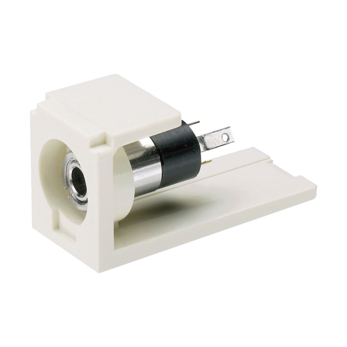 Módulo Estéreo de 3.5 mm (0.14 Pulgadas), Tipo Mini-Com, Para Soldar, Color Blanco Mate
