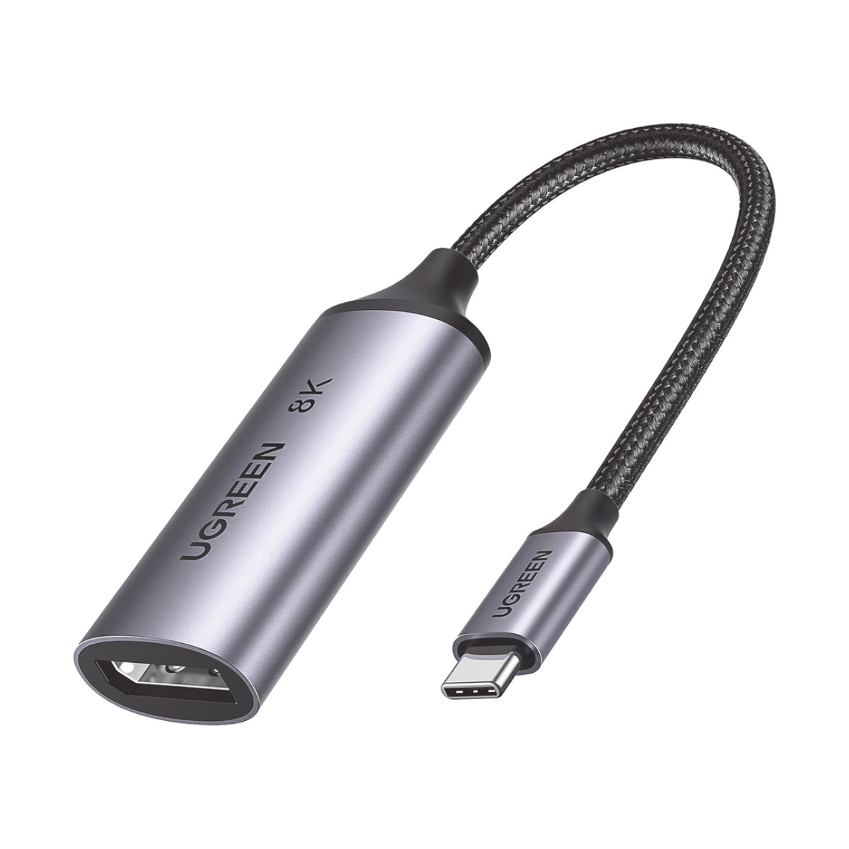 Cable Adaptador USB-C a DP 1.4 | 8K@60Hz | 4K@240Hz | Compatible con Thunderbolt 3 & 4 | HDR | eARC | DTS | Dolby | 3D | ALLM | VRR | Admite Multi-Stream (MST) | Longitud del Cable 10 cm (3.94 Pulgadas) | Caja de Aluminio