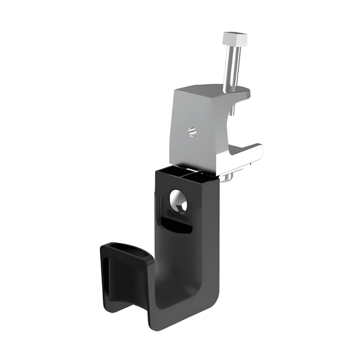 Sujetador STRONGHOLD tipo J (J-Hook), Con Abrazadera de Tornillo para Montaje, Hasta 8 Cables Cat6, Nylon 6.6, Color Negro, 1 pieza