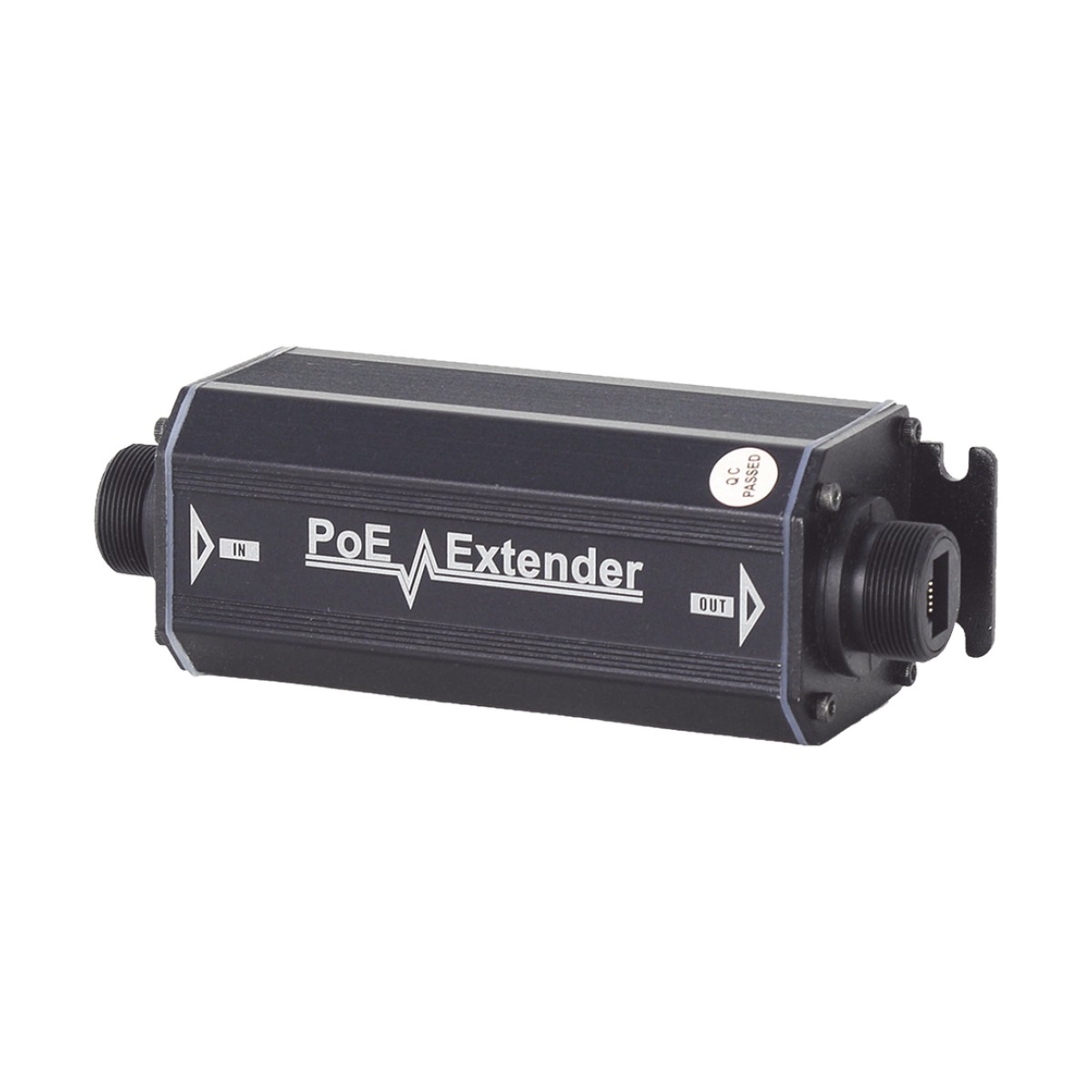 Extensor PoE / 100 Metros / Intemperie (IP66) /  60 Watts / 1 Puerto de Entrada  / 1 Puerto de Salida PoE / No requiere alimentación.