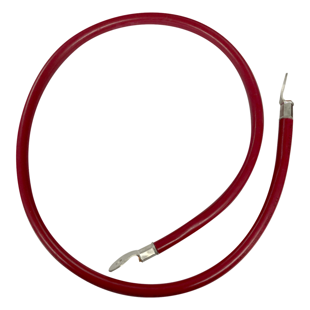Cable para Baterías  1 m, Rojo, Calibre 2 AWG con Terminales de Ojo en Ambos Extremos