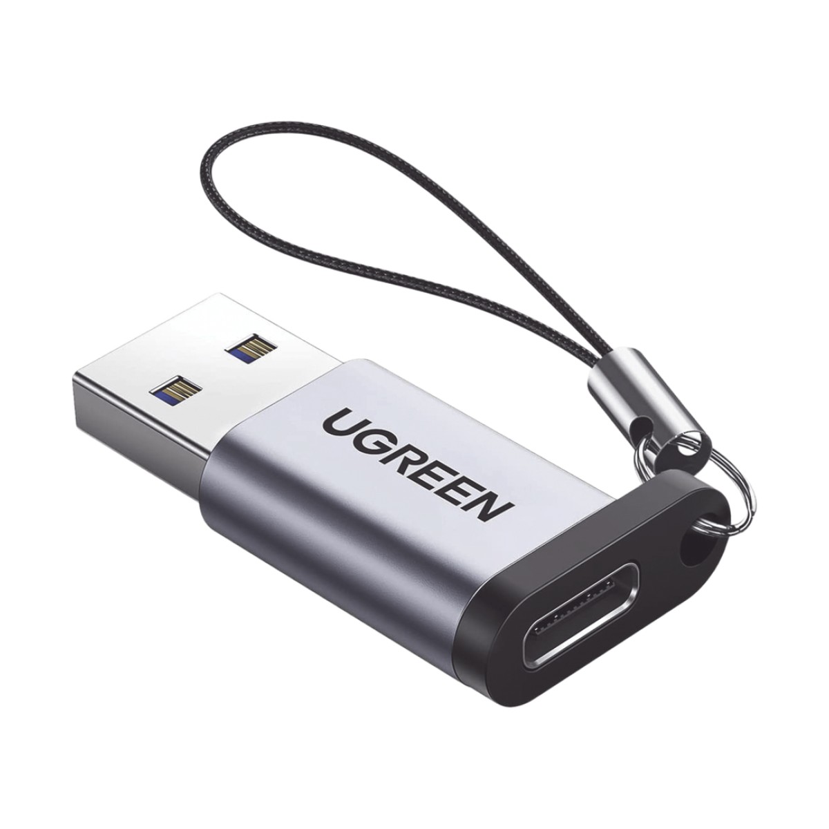 Adaptador USB 3.0 Macho a USB-C 3.1 Tipo C Hembra |Carga y Sincronización de Datos | Admite Corriente de 3A | Transferencia de hasta 5 Gbps | Amplia Compatibilidad | Chip VL160 | Caja de Aluminio | Color Gris