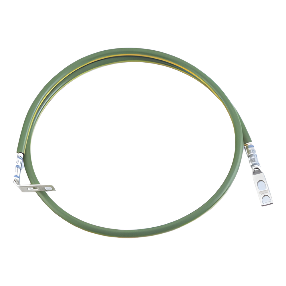 Jumper Para Aterrizar Equipos en Racks o Gabinetes, 6 AWG, con Terminal Doblada a 90 Grados, 0.60 m de Largo