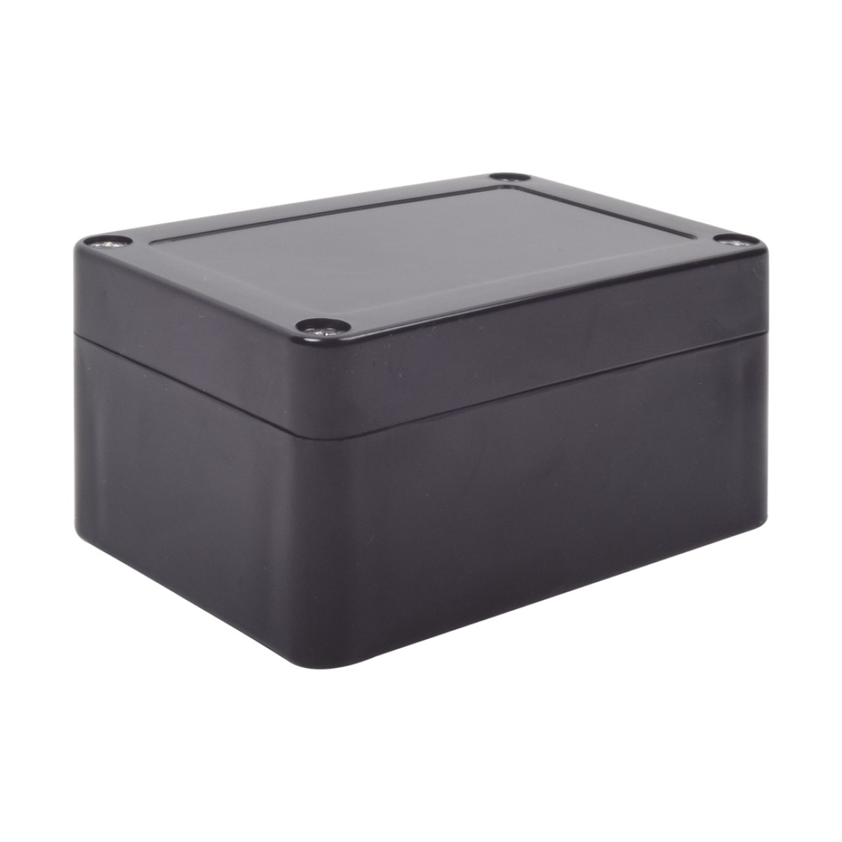 Gabinete Plástico Negro para Exterior (IP65) de 100 x 68 x 50 mm Cierre por Tornillos.