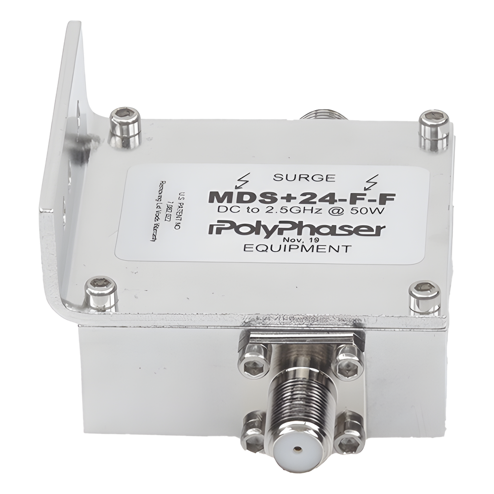 Protector RF Coaxial A 75 Ohms +24VDC Con Conector F Hembra De 300 MHz - 2.5 GHz