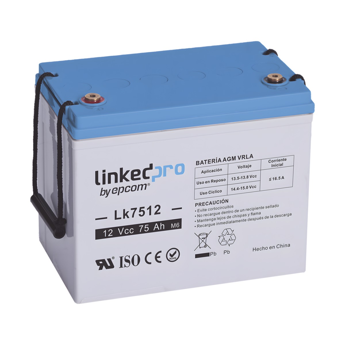 Batería de respaldo 12 V |  75 Ah | AGM | Especial para equipo electrónico | UPS  | Sistemas de Emergencia | Aplicaciones Fotovoltaicas | Terminales T3