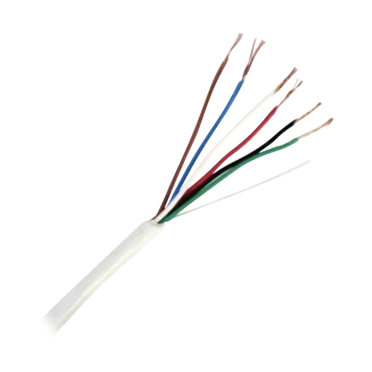 Bobina de 152 m (500 ft) / Cable para Control de Acceso 6x20 AWG / Blindado / Blanco