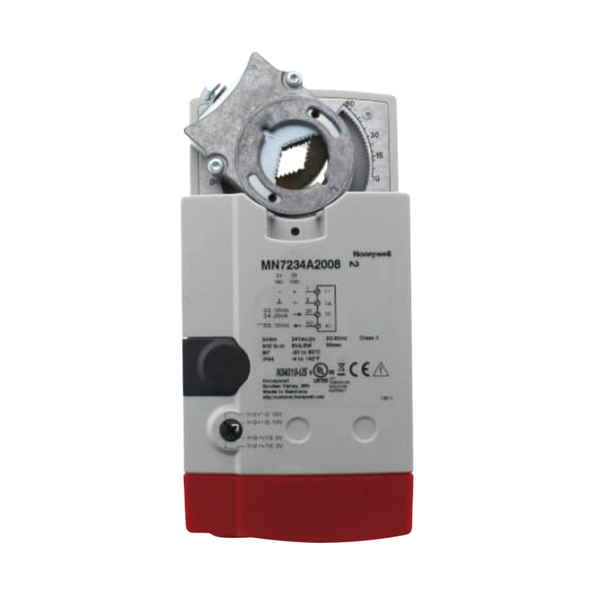 Actuador de Acople Directo sin Retorno de Resorte / 34 Nm (300 lb-in) / Control Modulante 0(2)-10 Vdc / 0(4)-20 mA / Retroalimentación 2-10 Vdc / Alimentación 24 Vac/Vdc / Carrera 95° en 95 s / IP54 NEMA2