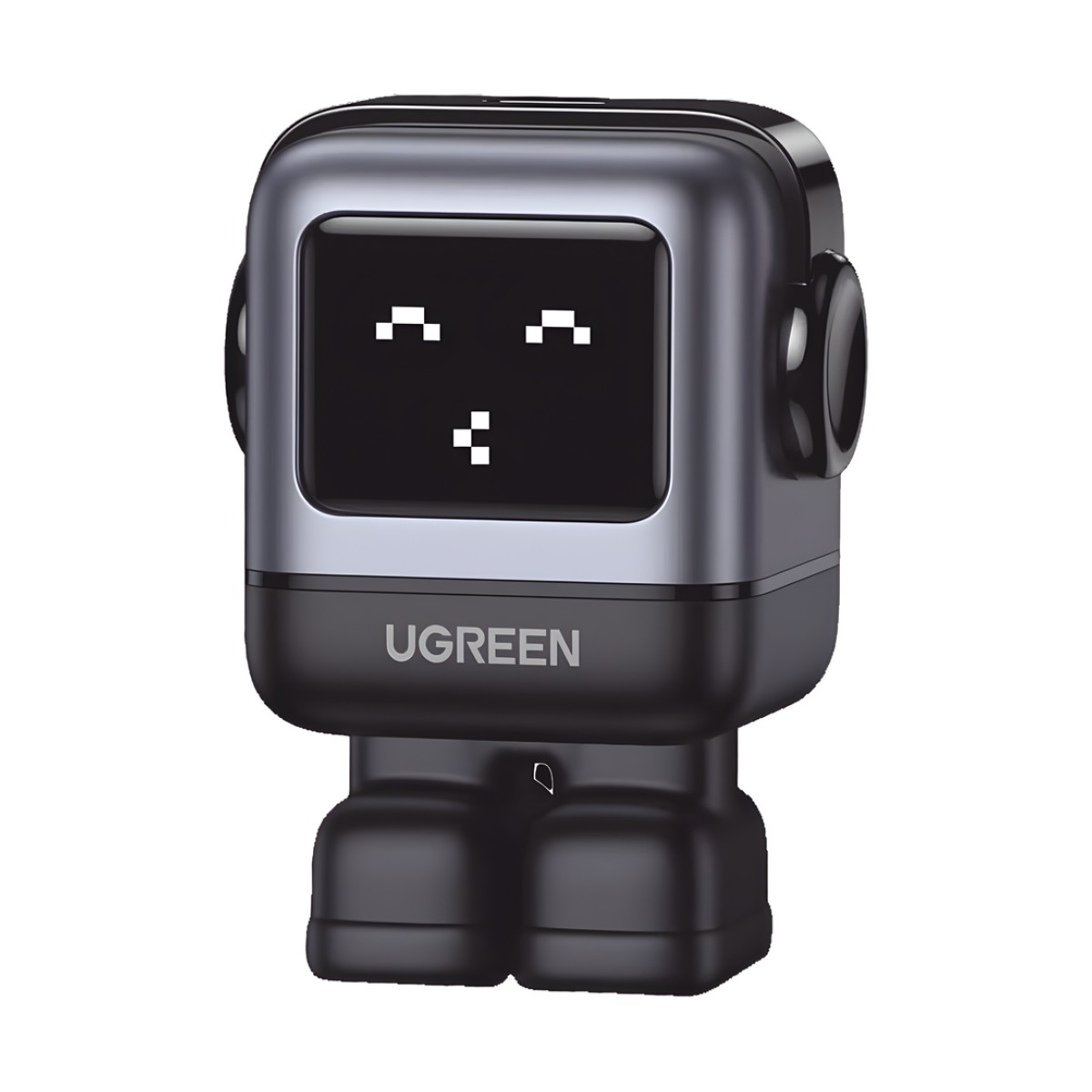 Cargador Mini GaNRobot 30W serie UNO | 1 USB-C de Carga Rápida | Tecnología GaN II | Multiprotocolo PD/QC/SCP/FCA | Carga Inteligente | Pantalla LED | Zapato Magnético Extraíble | Thermal Guard | Color Negro.