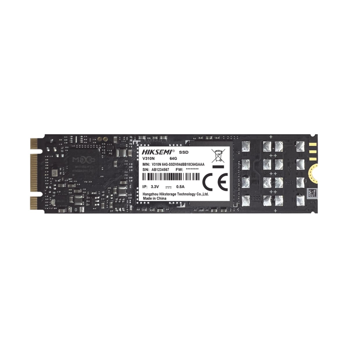 SSD M.2 para Videovigilancia Móvil / 512 GB / SATA III / 550 MB/s Lectura / 525 MB/s Escritura / 24/7 / 0°C a 70°C