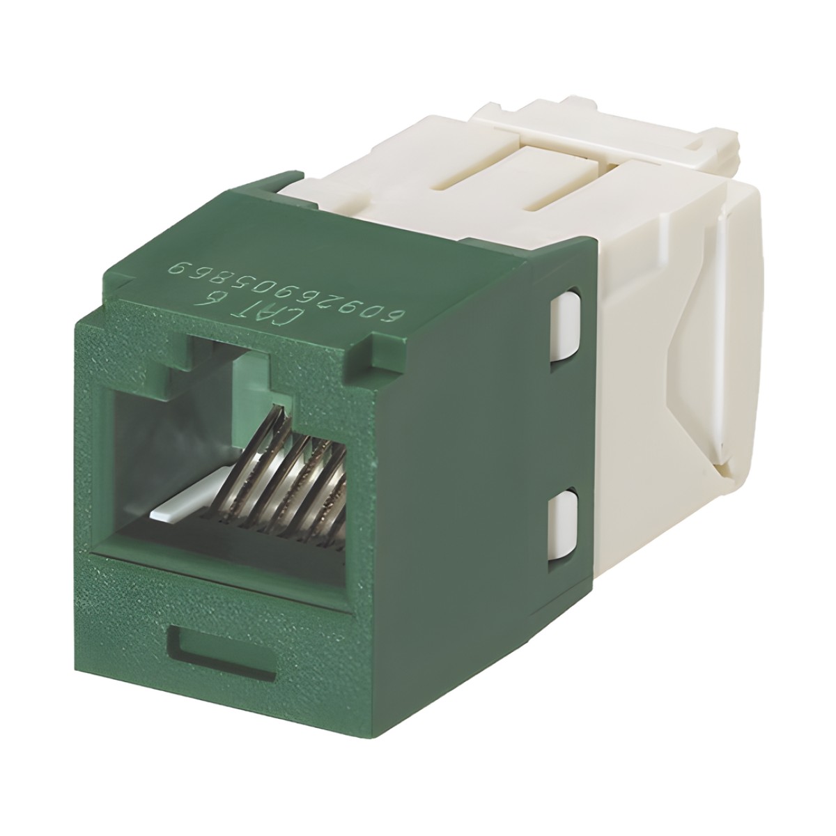Conector Jack RJ45 Estilo TG, Mini-Com, Categoría 6, de 8 Posiciones y 8 Cables, Color Verde