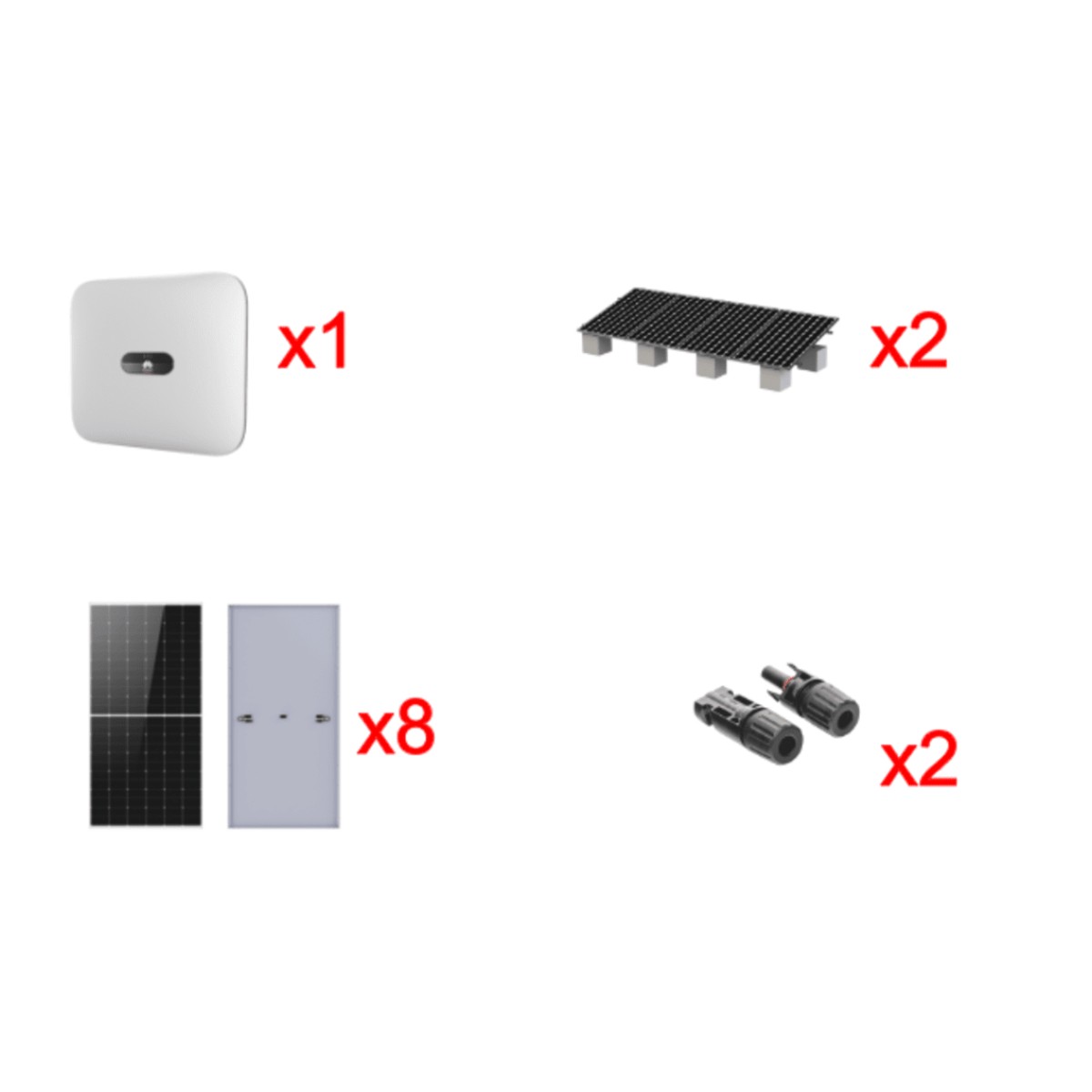 Kit Solar Interconexion  / 5kW  220Vca / Inversor HUWAEI / Montaje Incluido