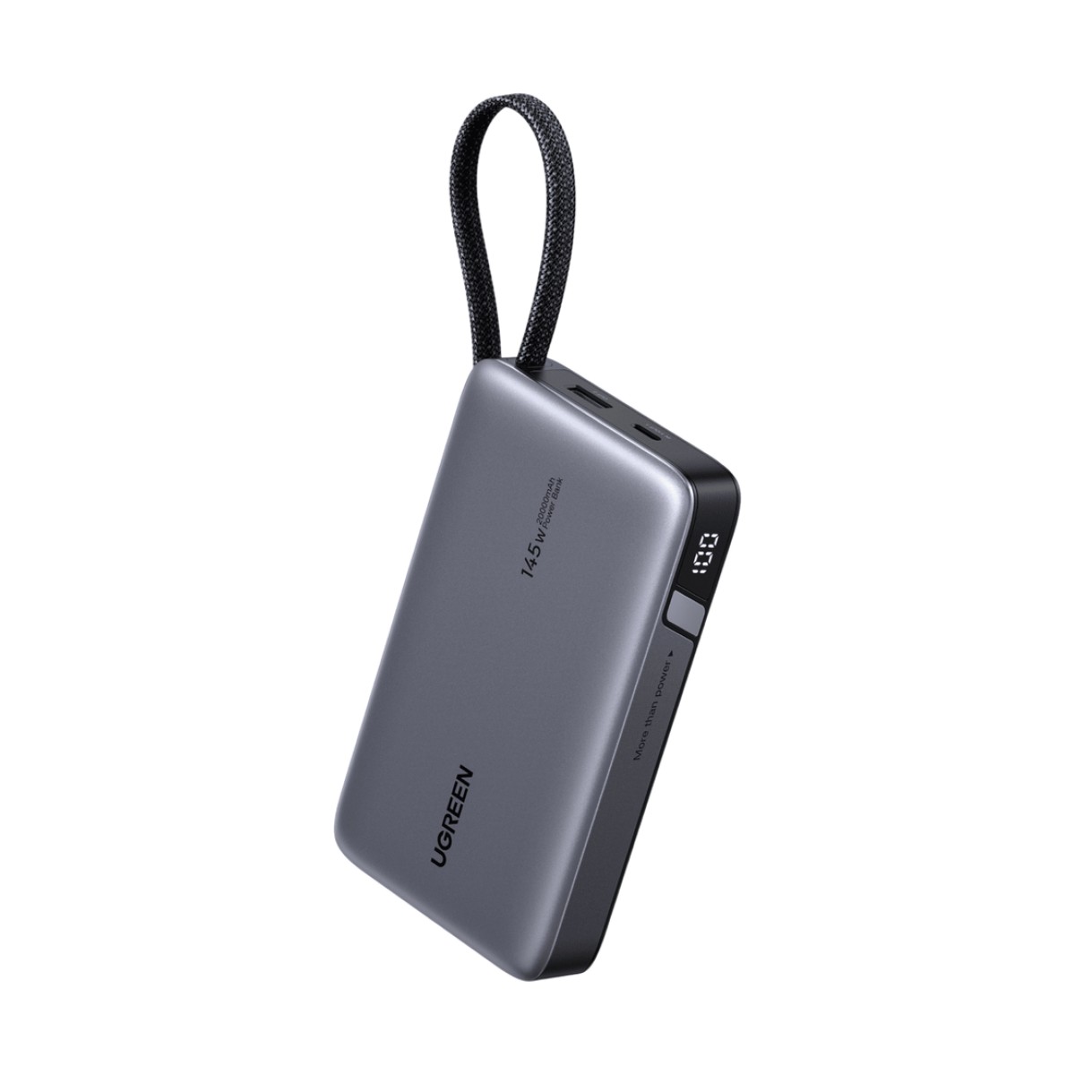 Power Bank 20000mAh con Cable Integrado / Carga Rápida 100W / USB-C PD 3.0 / 4 Celdas Li-ion / 72Wh / Carga Múltiple 145W / Compacto 139x80x27mm