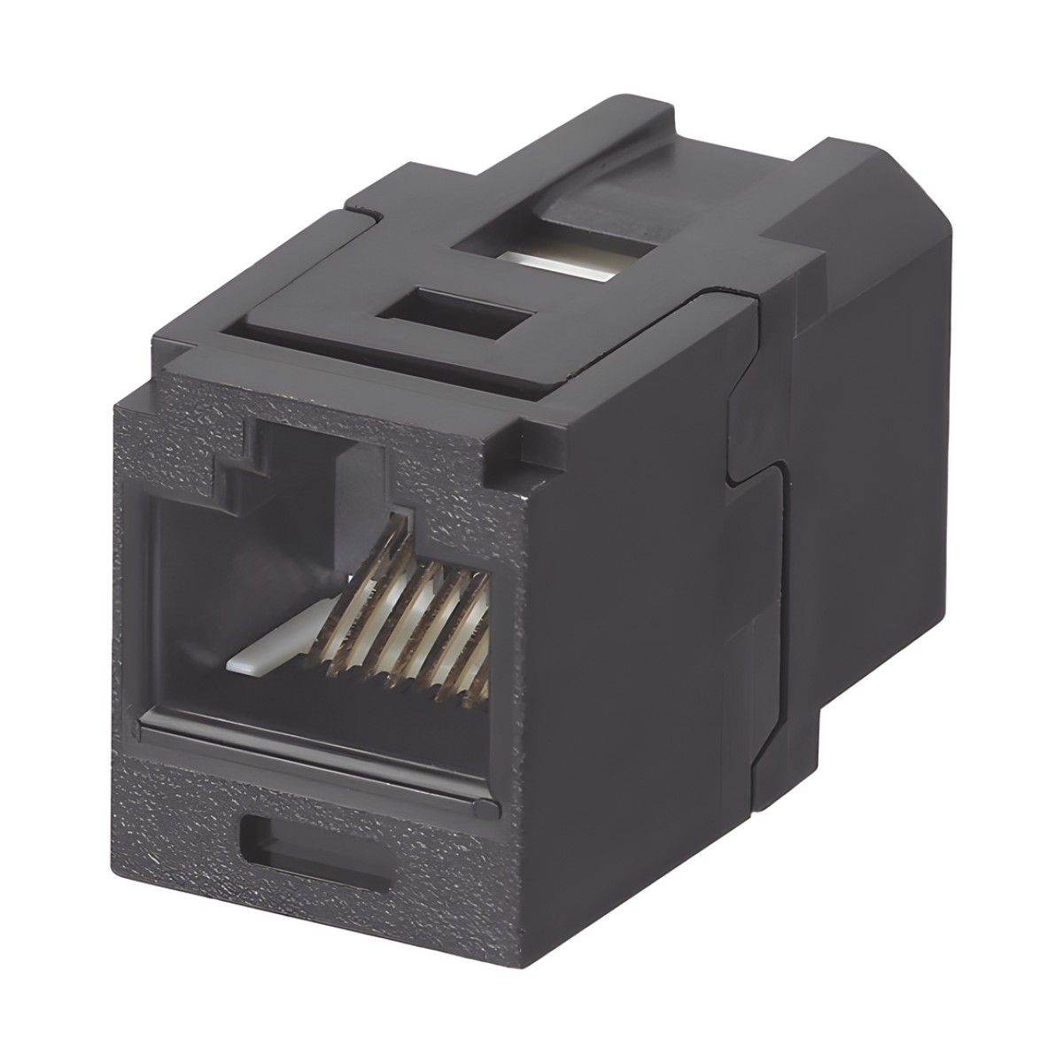 Módulo Acoplador RJ45 a RJ45, Mini-Com, Categoría 6, Color Negro