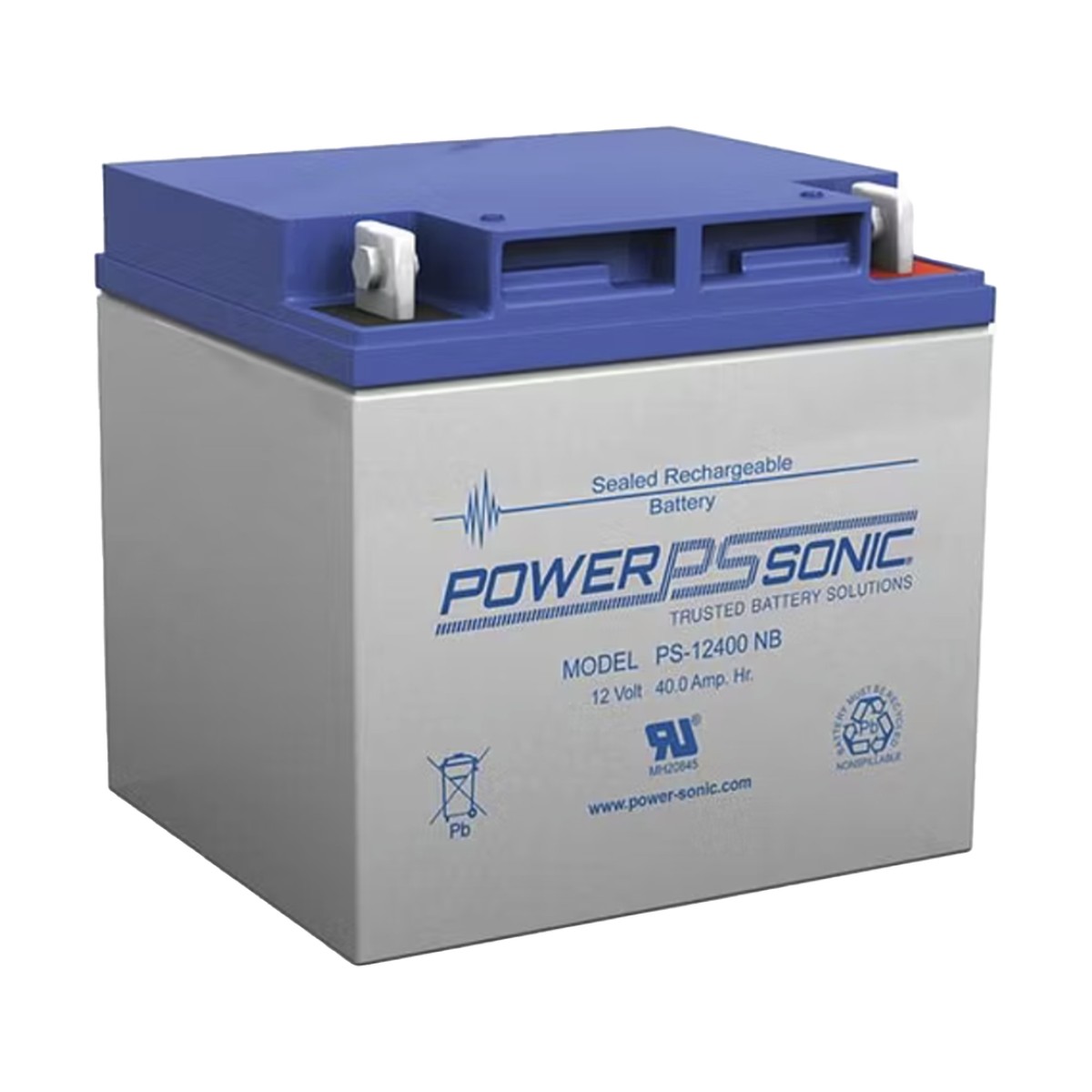 Batería 12V, 40AH, Para Respaldo, Tecnologías AGM/VRLA, 5 Años Vida Útil, Terminales NB4, Reconocida UL