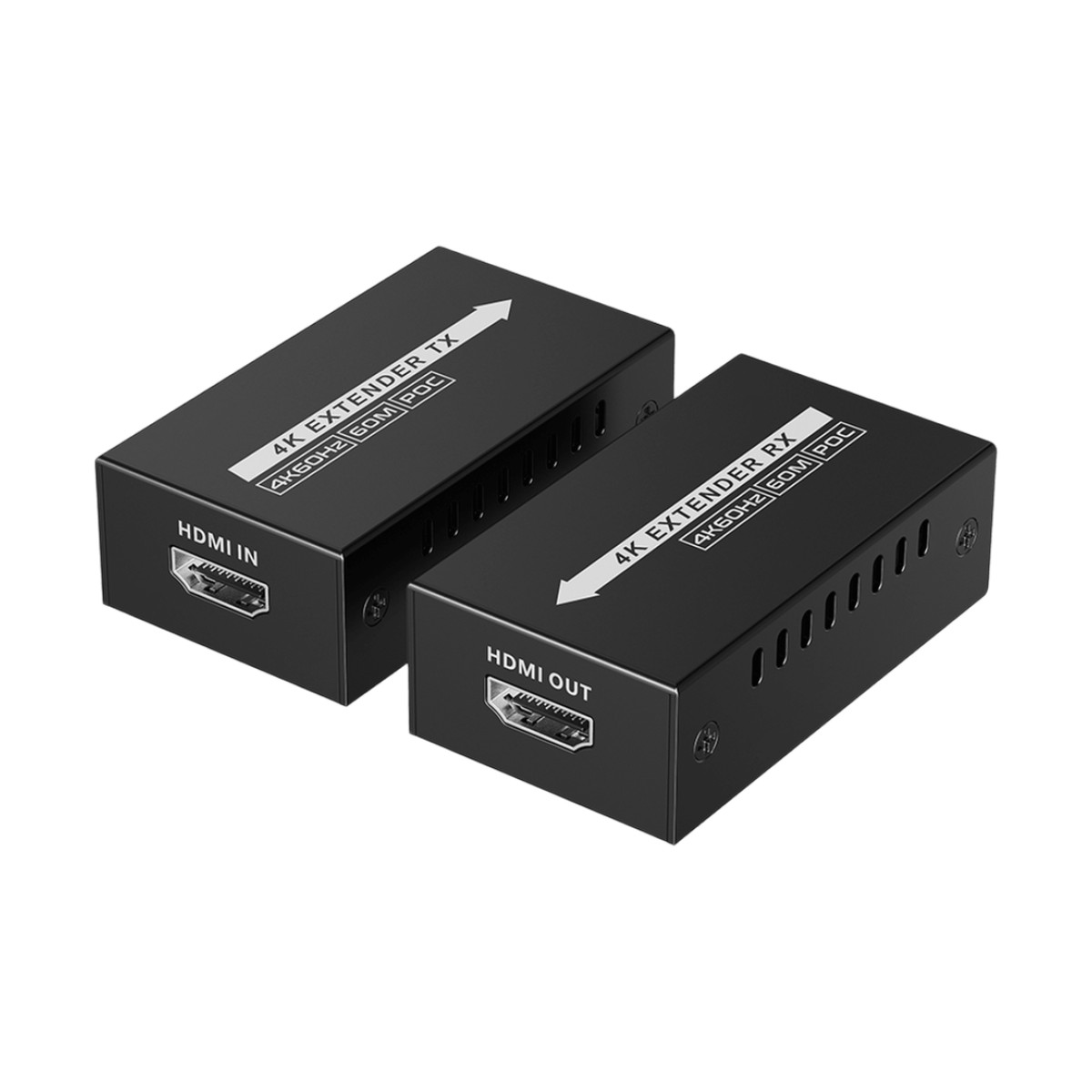 Kit extensor HDMI de tamaño mini | 4K60Hz a  60 metros | Solo requiere alimentación TX |  Sobre CAT6/CAT6A/CAT7 |