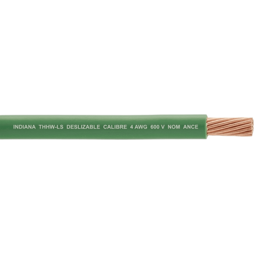 Cable THW-LS / Calibre 4 AWG / 19 Hilos / Color Verde / Venta por Metro