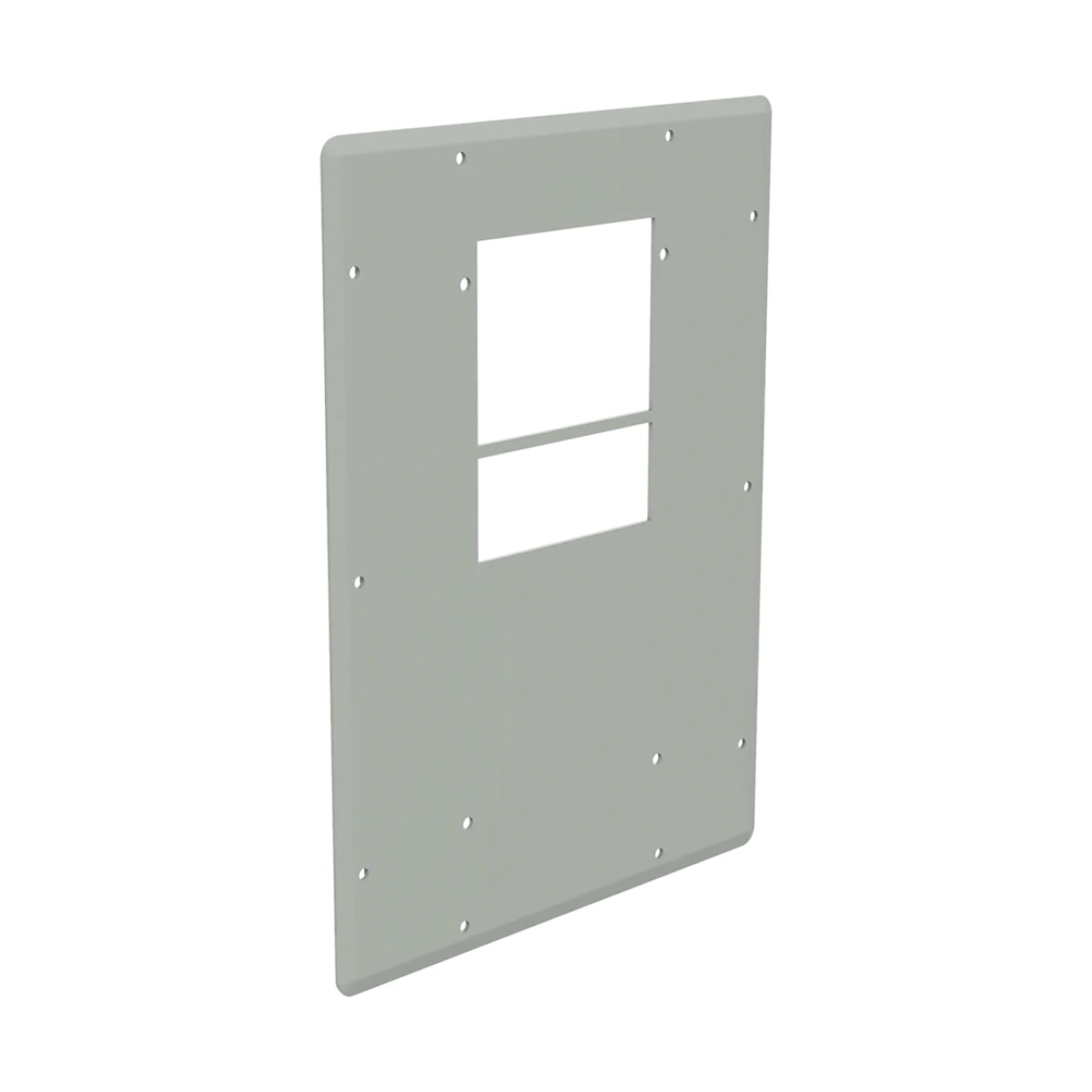 Placa Adaptadora de Aluminio con Corte para Aire Acondicionado T20, Gabinetes ComLine OSP, 838 x 381mm Con Junta de Espuma y Hardware Inoxidable