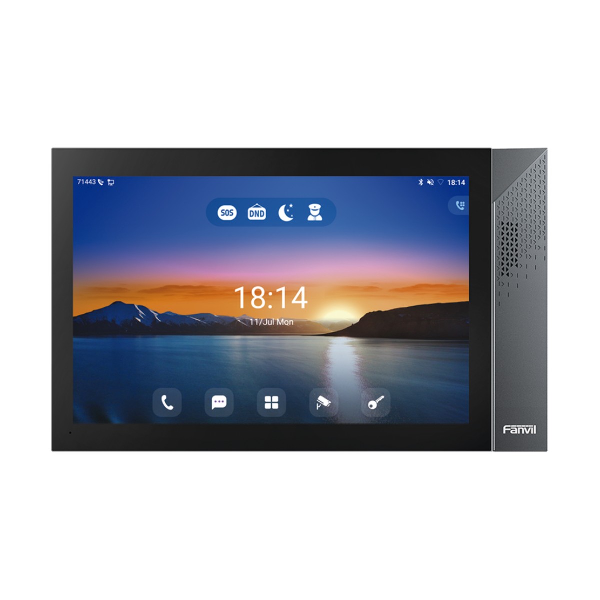 Monitor IP/SIP para interior con Android, Wi-Fi, Bluetooth, Pantalla táctil de 10.1", audio de 2 vías, PoE, 8 interfaces de entrada de alarma.