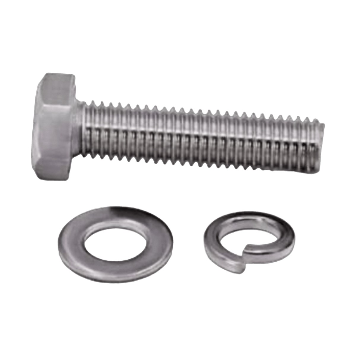 Tornillo M6 x 1.0 mm con Arandela Plana y Arandela de Presión para baterías de 12 V de 28-80 Ah.
