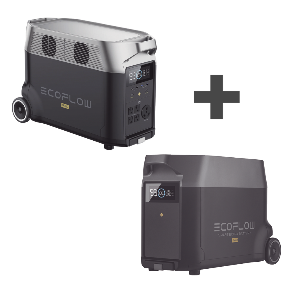 Kit de Estación de Energía Portátil 3600Wh + Batería Externa 3600Wh (7200Wh)