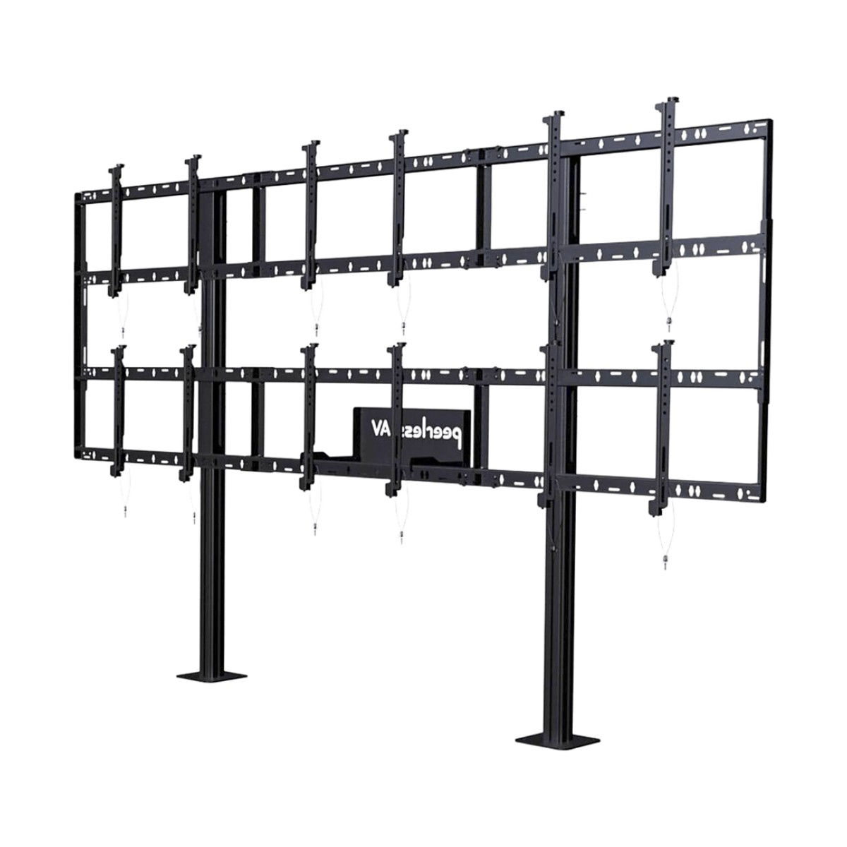 Soporte Modular para Video Wall Pedestal / Configuración 3x2 / Para Pantallas 46" a 55" / Hasta 5" de Profundidad (127 mm) / Ajuste Sin Herramientas / 8 Puntos de Alineación / Estructura de Aluminio / Compatibilidad VESA 200x2