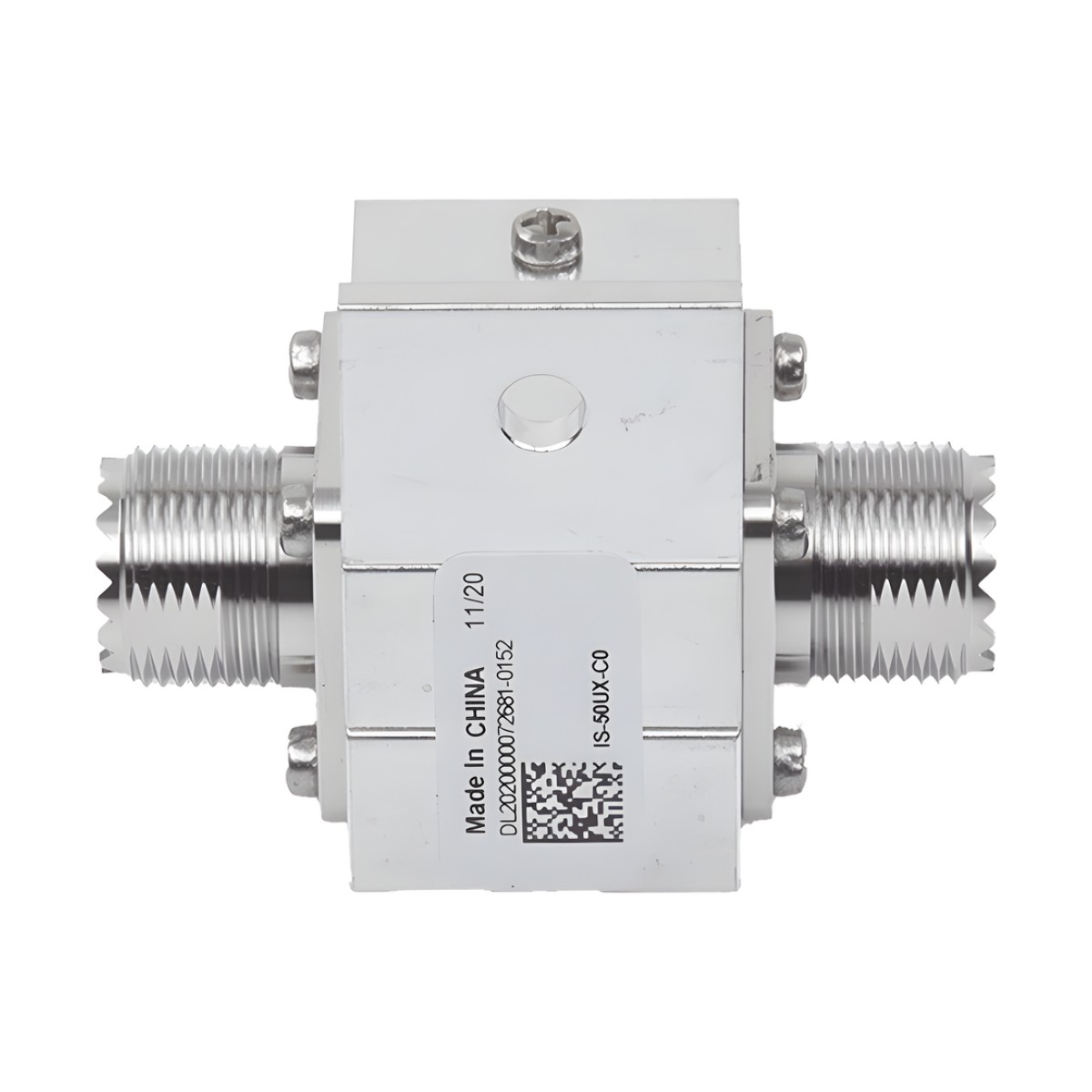 Protector RF Coaxial Contra Descargas Atmosféricas Para 1.5 a 700 MHz Con Ceja Lateral y Conectores UHF Hembra