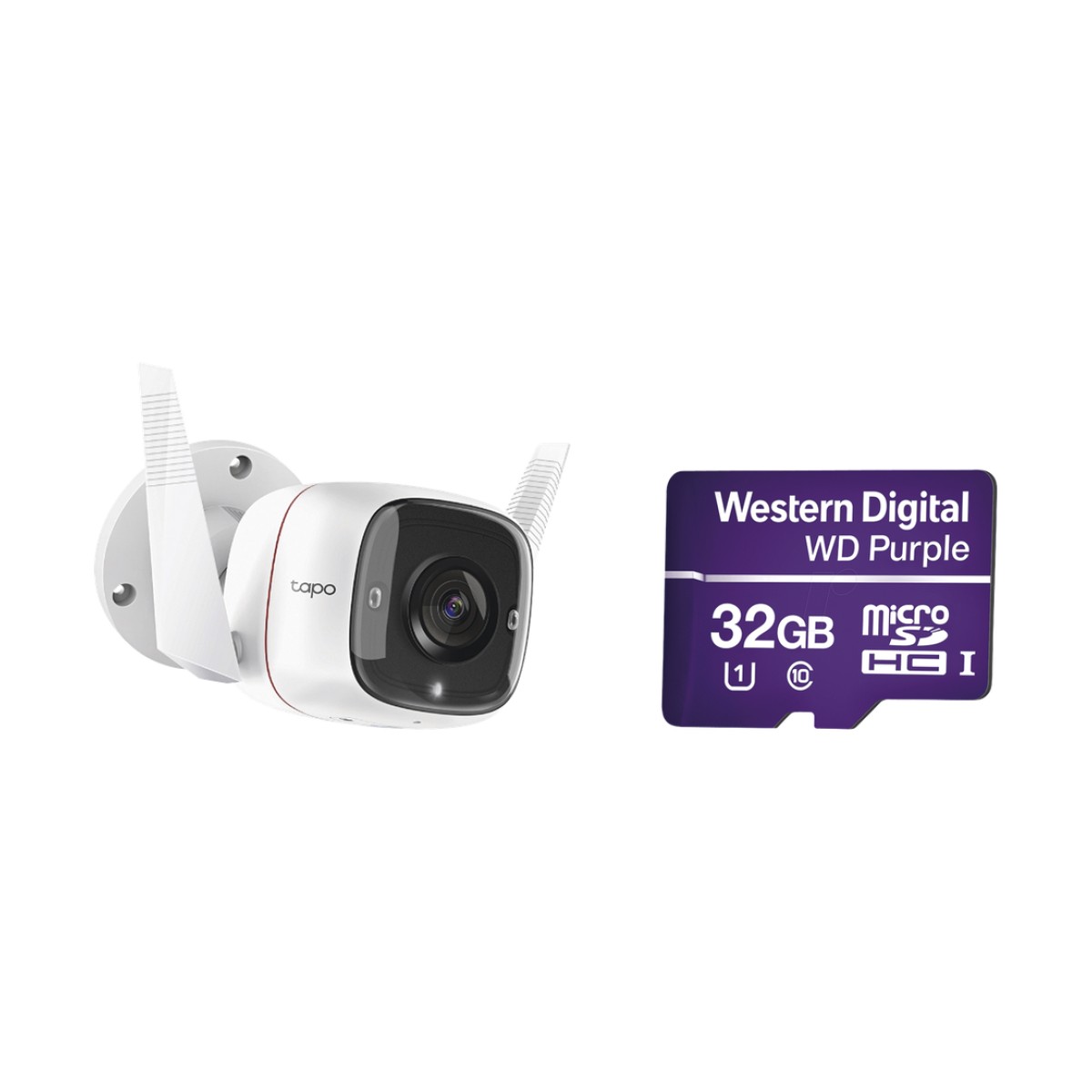 Kit de Cámara IP Wi-Fi / Incluye 1 Pieza Modelo TAPOC310 / 2 Megapixel / Audio Doble Vía / Utiliza la App Tapo / 1 Memoria Micro SD Modelo WD32MSD