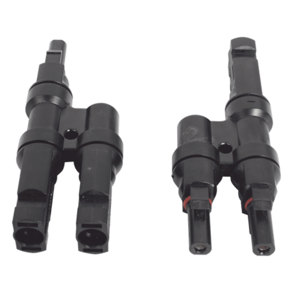 Conector  MC-4 Doble para Módulos Fotovoltaicos. Tipo 2T