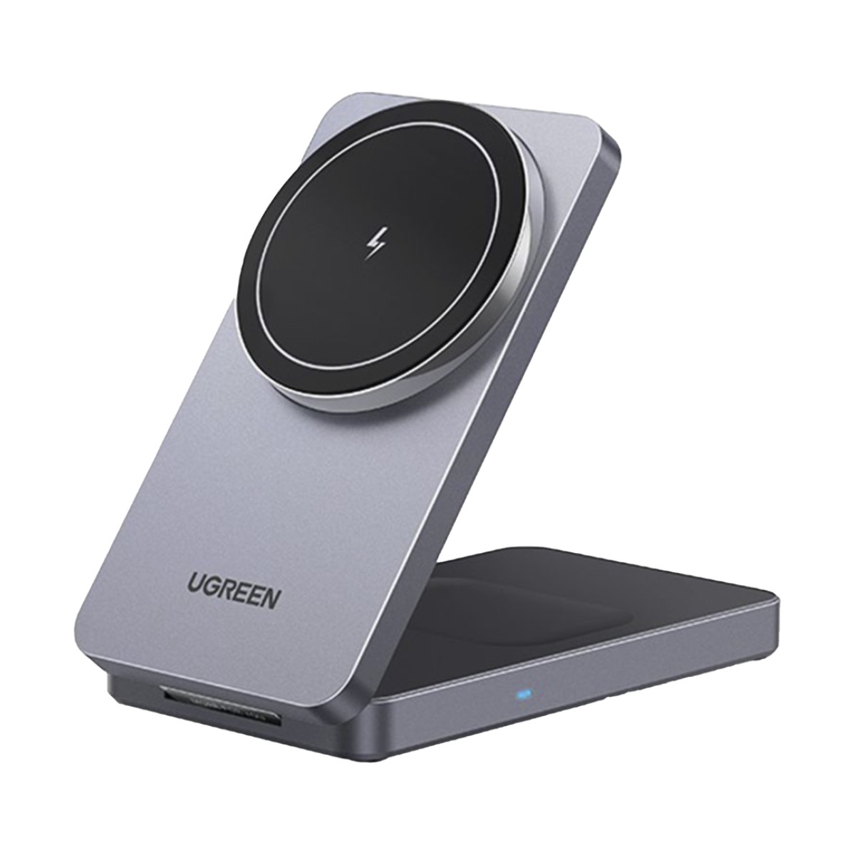 Cargador Inalámbrico 2 en 1 20W / Tecnología Qi2 15W Certificada / Carga Simultánea iPhone y AirPods / Ángulo Ajustable 70° / Diseño Plegable y Portátil / Compatibilidad Universal