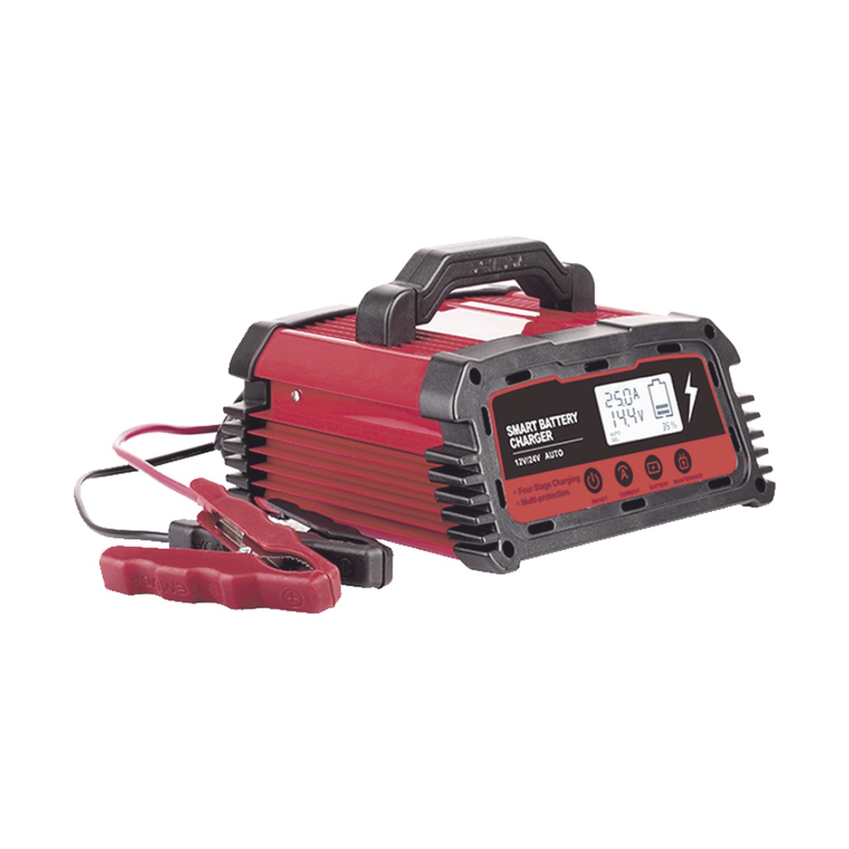 Cargador de Baterías / 12 o 24 Vcc / hasta 250 Ah / 25 A / Display LCD