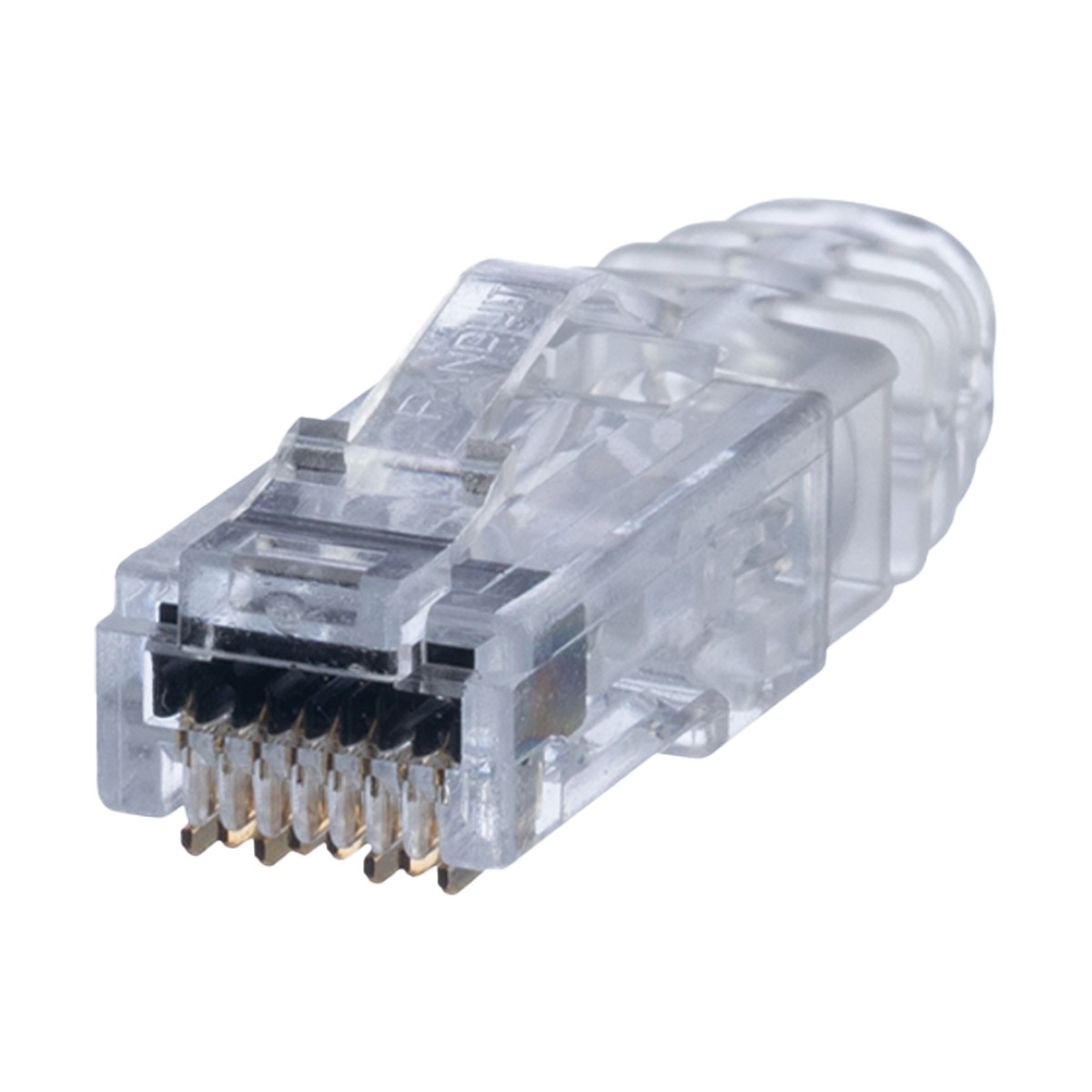 Plug RJ45 Cat6 de 3 Piezas, Para Cable UTP de Calibre 23-24 AWG, Chapado en Oro de 50 micras, Paquete de 100 Piezas