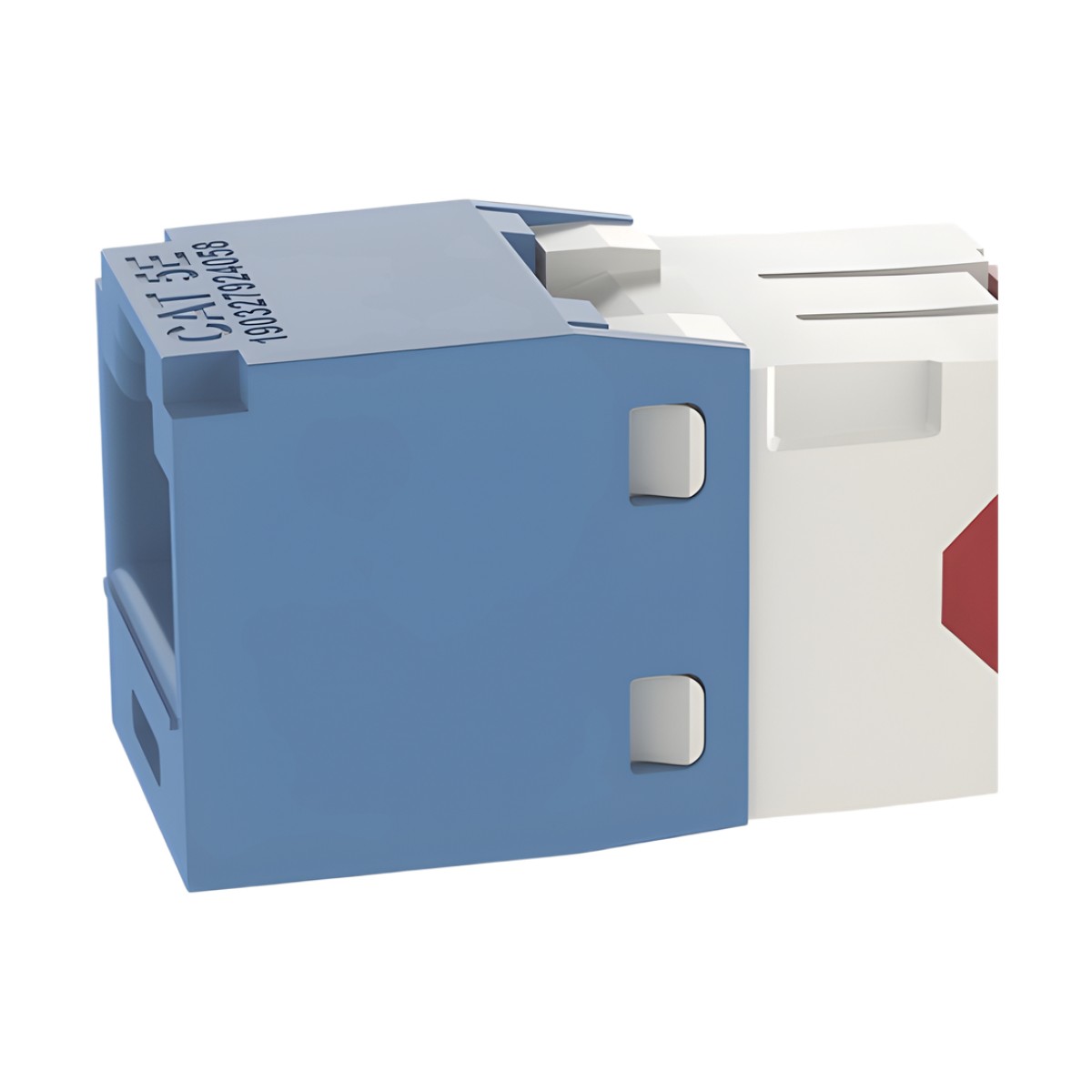 Conector Jack RJ45 Estilo TG, Mini-Com, Categoría 5e, de 8 Posiciones y 8 Cables, Color Azul
