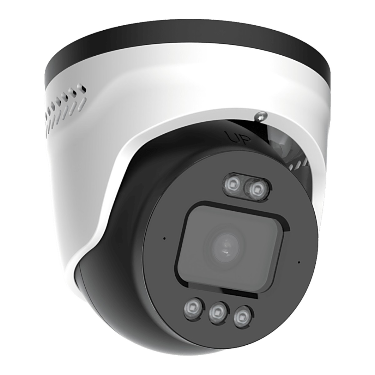 Cámara Turret AI TrueColor 5MP / Milesight / NDAA / Smart Hybrid Light / Red & Blue Flashing Lights / Two-Way Audio / VCA 2.0 / IP67 IK10 / PoE