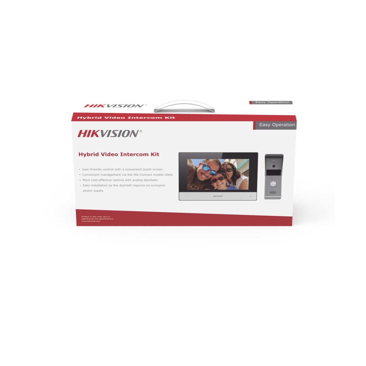 Kit de Videoportero Híbrido Analógico de Metal / IP a 4 Hilos con Función de Llamada a App Hik-Connect / Monitor se Conecta a Internet por Cable o WiFi y por 4 Hilos al Frente de Calle  IP65 / Expandible a Mas Equipos