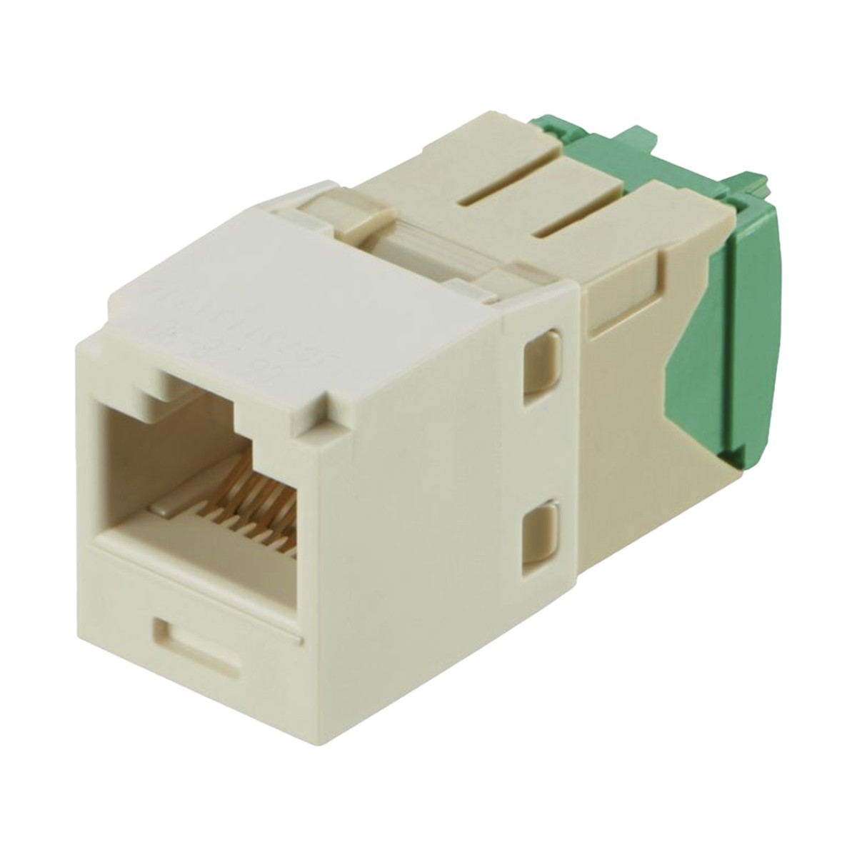Conector Jack RJ45 Estilo TG, Mini-Com, Categoría 6, de 8 Posiciones y 8 Cables de Calibre 28/30 AWG, Color Blanco