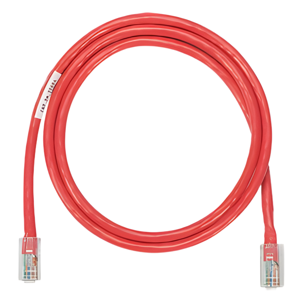 Cable de Parcheo UTP Categoría 5e, con Plug Modular en Cada Extremo - 4.3 Metros (14.11 Pies) - Rojo